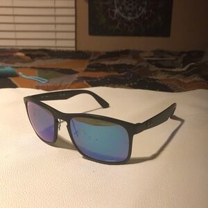 Ray-Ban Chromance Polarized Black Frame with Blue Lenses Sunglasses